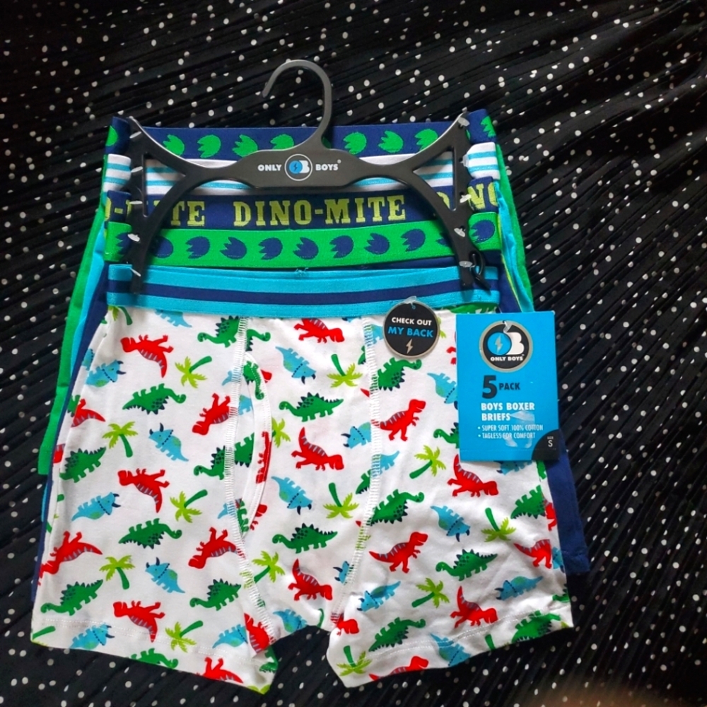 5pk. Boys Boxer Briefs, Size - Small / Only Boys